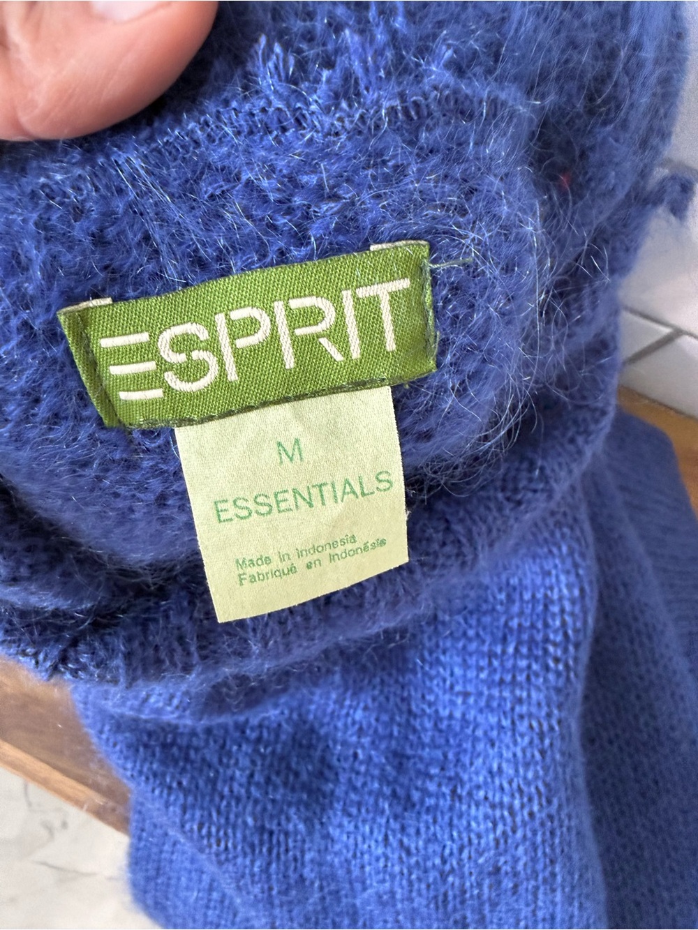 Esprit Vintage Women's Mohair-Blend Scoop Neck Sweater - Periwinkle - Picture 4 of 7